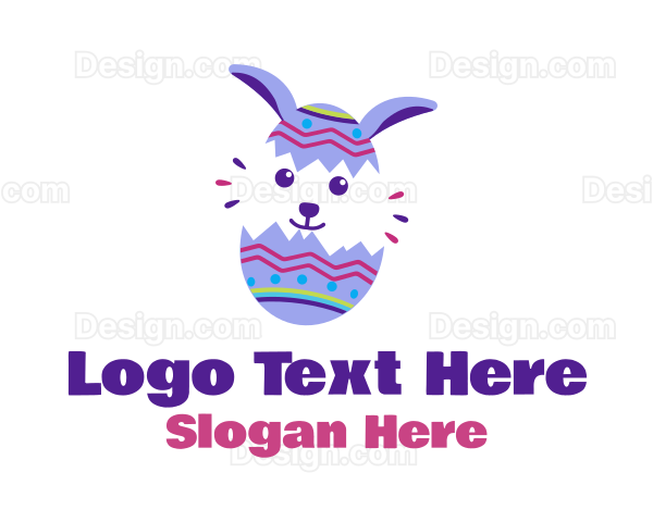 Decorative Easter Bunny Egg Logo