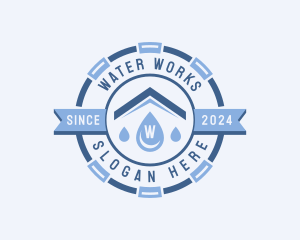 Plumber Water Droplet logo design