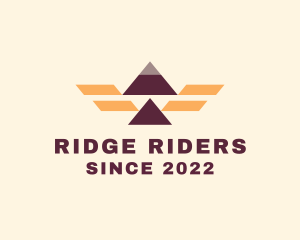 Geometric Wings Mountain Camp  logo design