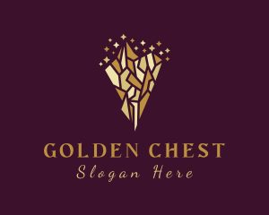 Golden Crystal Sparkles logo design