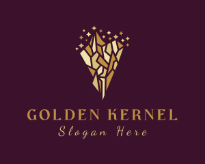 Golden Crystal Sparkles logo design