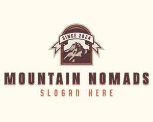 Hiking Mountain Peak  logo design