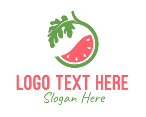 Watermelon Fruit Plant  Logo