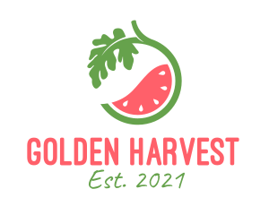 Watermelon Fruit Plant  logo design