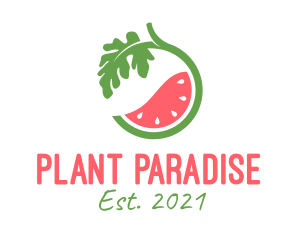 Watermelon Fruit Plant  logo design