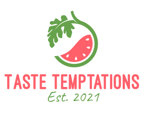 Watermelon Fruit Plant  logo design