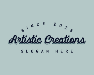 Retro Artist Script logo design