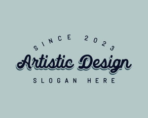 Retro Artist Script logo design