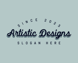 Retro Artist Script logo design