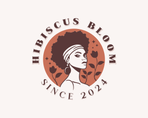 Female Afro Model logo design