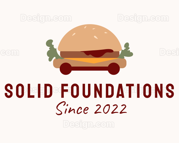 Burger Sandwich Food Cart Logo
