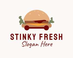 Burger Sandwich Food Cart  Logo