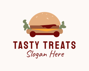 Burger Sandwich Food Cart  Logo