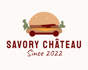 Burger Sandwich Food Cart  logo design