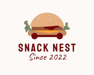 Burger Sandwich Food Cart  logo design