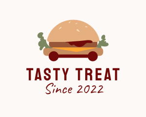 Burger Sandwich Food Cart  logo design