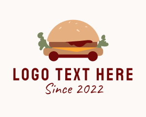 Flatbread - Burger Sandwich Food Cart logo design