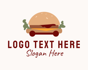 Burger Sandwich Food Cart  Logo