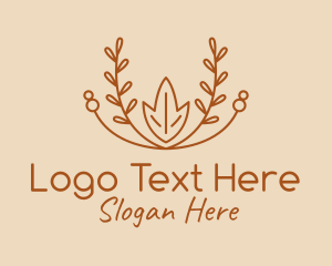 Brown Nature Wreath  logo