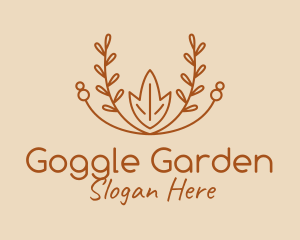 Brown Nature Wreath  logo design