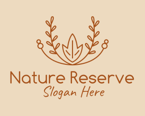 Brown Nature Wreath  logo design