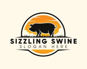 Pig Farm Livestock logo design