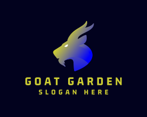 Gradient Wild Goat logo design