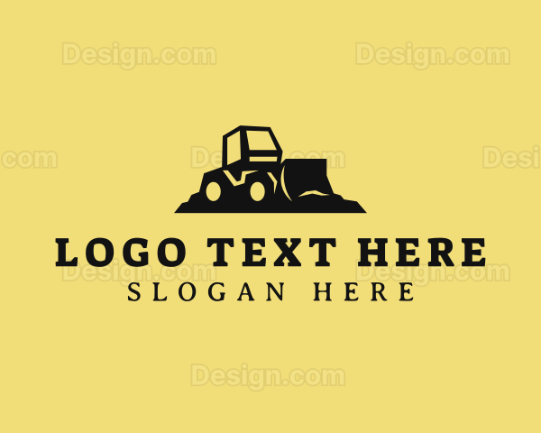 Front Loader Heavy Equipment Logo