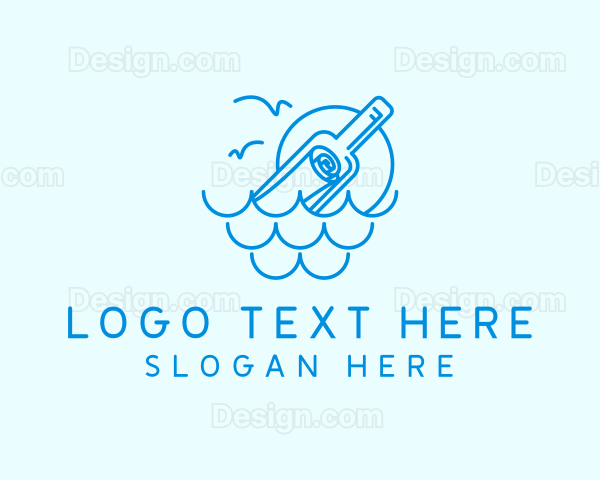 Minimalist Message Bottle Logo