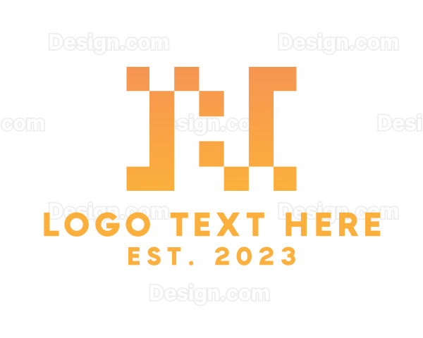 Pixel Letter H Logo