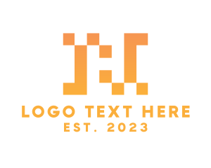 Pixel Letter H logo