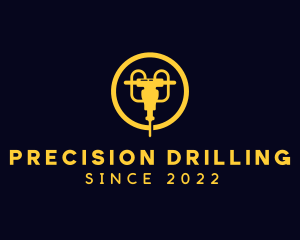 Industrial Construction Drill  logo design