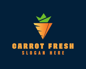 Carrot Crown Vegetable logo design