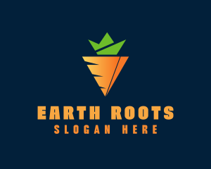 Carrot Crown Vegetable logo design