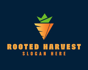 Carrot Crown Vegetable logo design