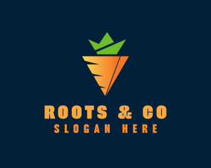 Carrot Crown Vegetable logo design