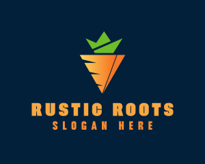 Carrot Crown Vegetable logo design