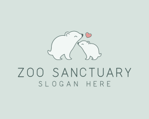 Polar Bear Wildlife Zoo  logo design