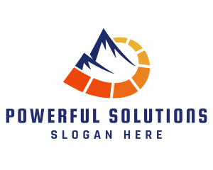 Mountain Travel Meter logo design