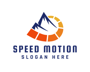 Mountain Travel Meter logo design