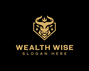 Finance Investment Bull logo design