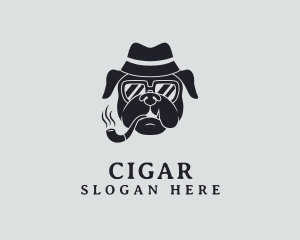 Smoking Mafia Dog logo design