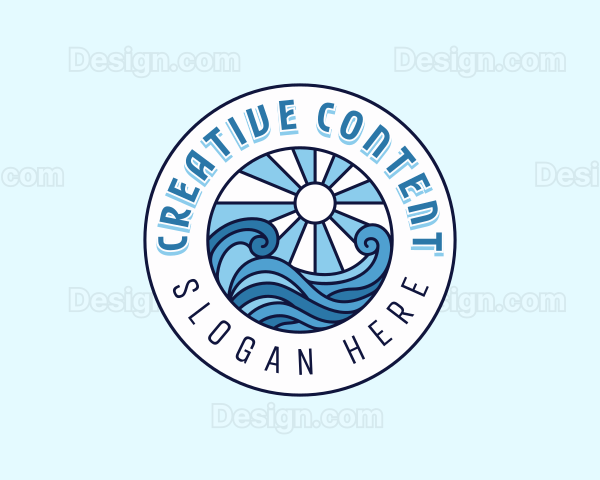 Coastal Sea Wave Logo