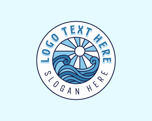 Coastal Sea Wave Logo