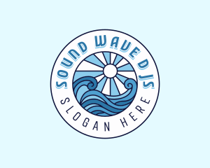 Coastal Sea Wave logo design