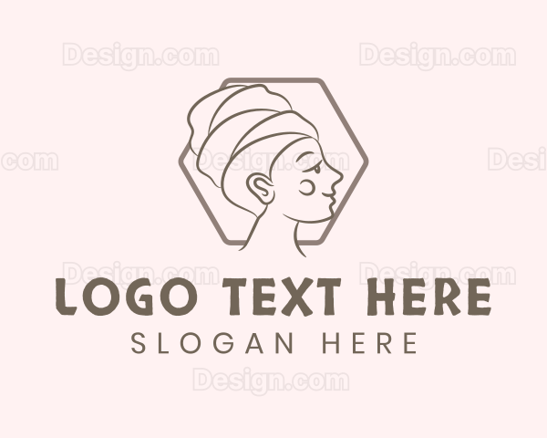 Turban Lady Beauty Logo