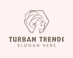 Turban Lady Beauty logo design