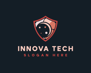 Cybersecurity AI Tech logo design