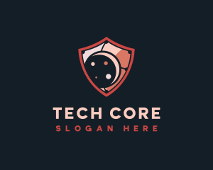 Cybersecurity AI Tech logo design