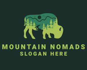 Green Bison Valley logo design